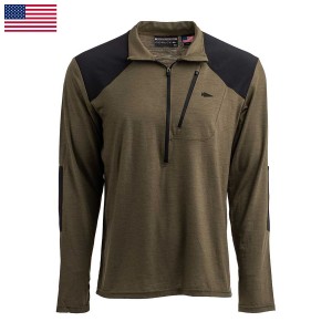 Goruck 24.7 Merino Wool Half Zip Tops Men Green | DE-SPT127385