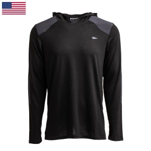 Goruck 24.7 Merino Wool Hoodie Tops Men Black | DE-JVE765890