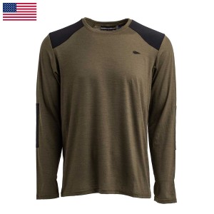 Goruck 24.7 Merino Wool Long Sleeve Tee Tops Men Green | DE-WIB685930