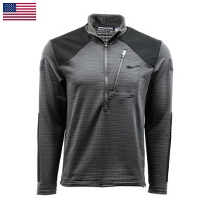 Goruck Indestructible Grid Fleece Half Zip Tops Men Grey | DE-YWC592047