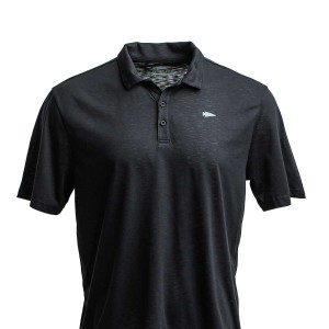 Goruck The Field Polo T-Shirt Men Black | DE-QTM675943