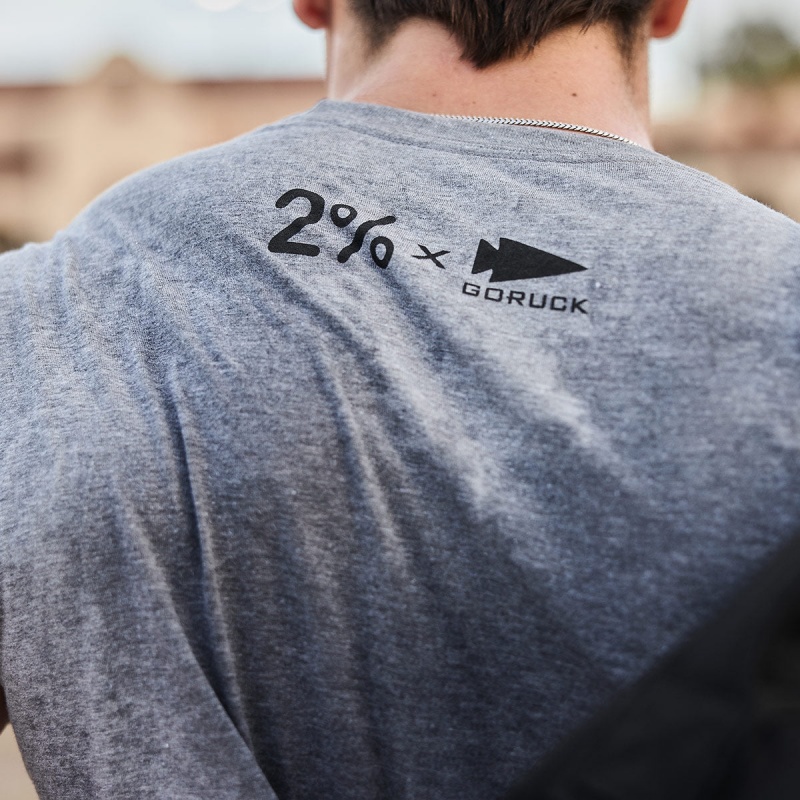 Goruck 2% T-Shirt Men Grey | DE-TJW430615