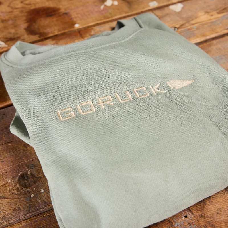 Goruck Cropped Embroidered Sweatshirt Women Olive / Brown | DE-NYX315872