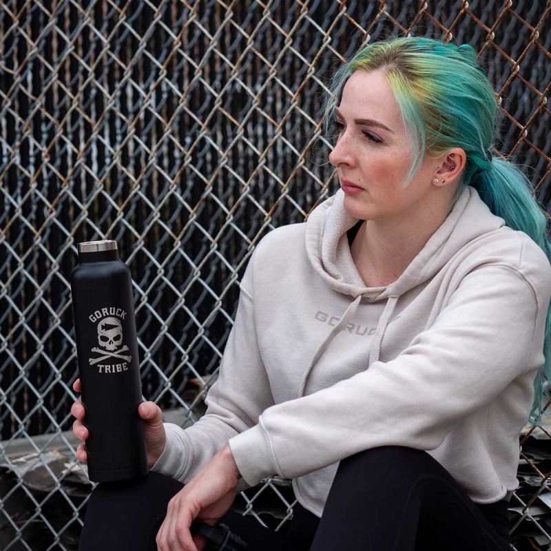 Goruck Cropped Hoodie Women White | DE-OWV302594