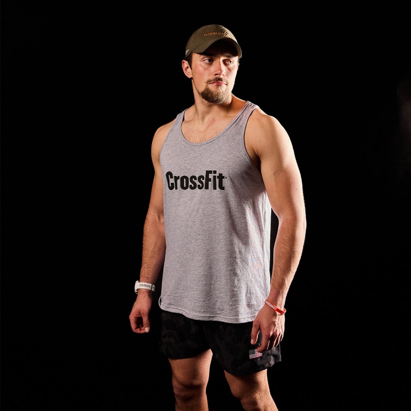 Goruck CrossFit Tanks Men Grey | DE-CFP937504