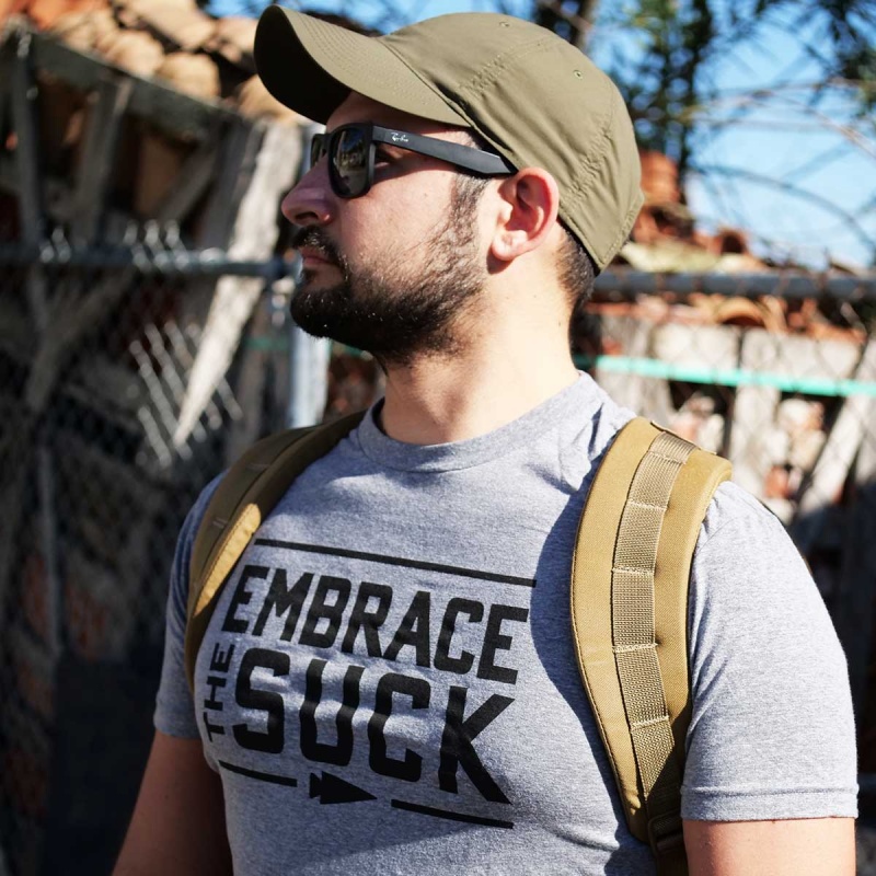 Goruck Embrace the Suck T-Shirt Men Grey | DE-QIX074539