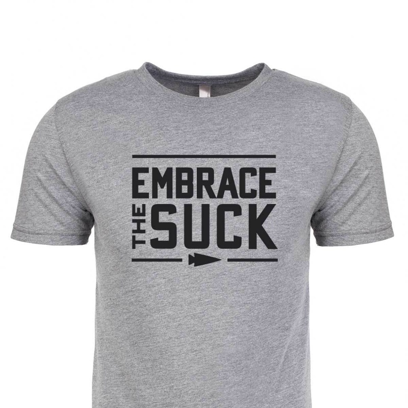 Goruck Embrace the Suck T-Shirt Men Grey | DE-QIX074539