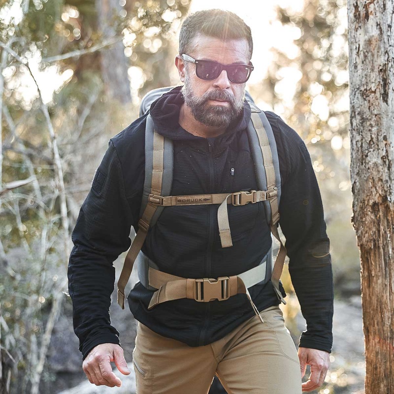 Goruck Indestructible Grid Fleece Full Zip Tops Men Black / Black | DE-MPG042186
