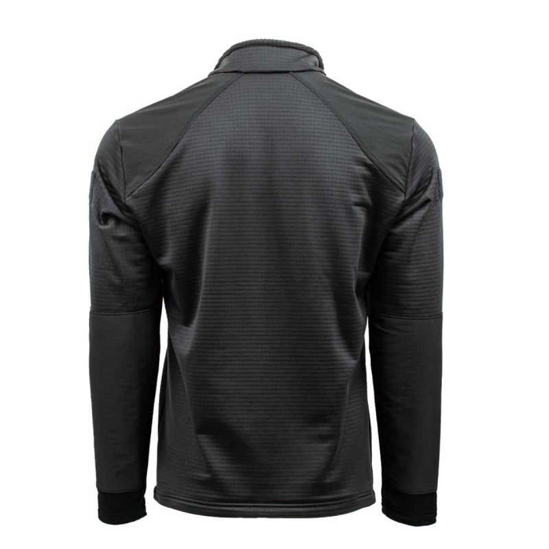 Goruck Indestructible Grid Fleece Half Zip Tops Men Black | DE-YUQ764802