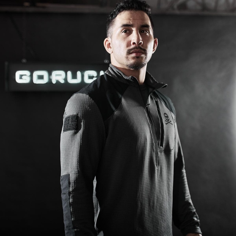 Goruck Indestructible Grid Fleece Half Zip Tops Men Grey | DE-YWC592047