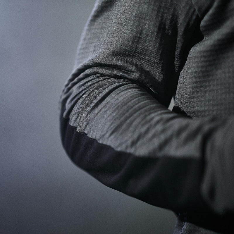 Goruck Indestructible Grid Fleece Half Zip Tops Men Grey | DE-YWC592047