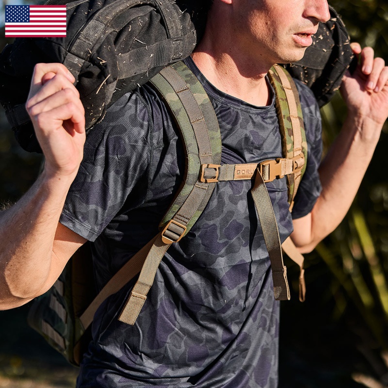 Goruck Indestructible Performance Tops Men Black Camo | DE-MLO203748