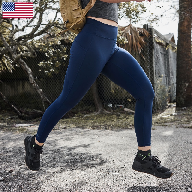 Goruck Indestructible Tough / Pockets Leggings Women Navy | DE-HND685217
