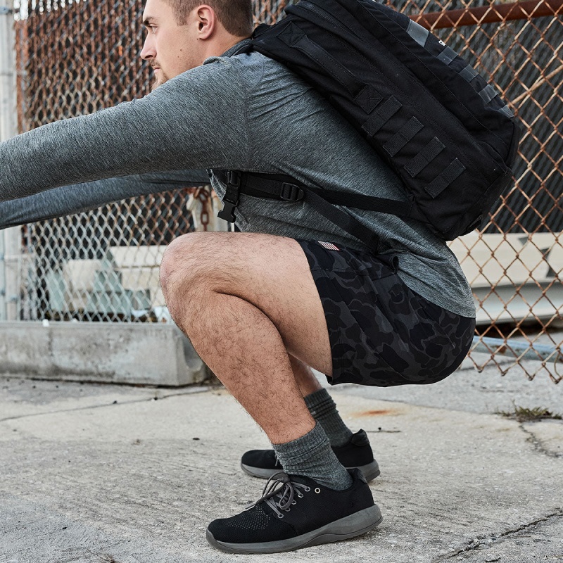 Goruck Indestructible Training Length 5 Shorts Men Black Camo | DE-VRB856903