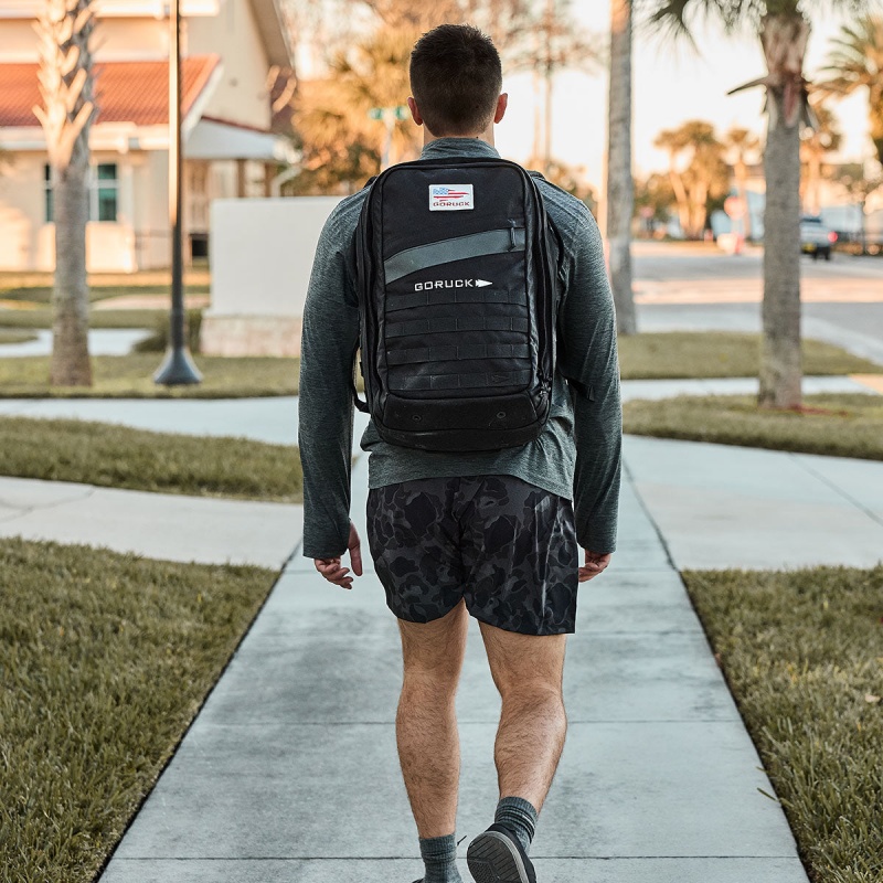 Goruck Indestructible Training Length 5 Shorts Men Black Camo | DE-VRB856903