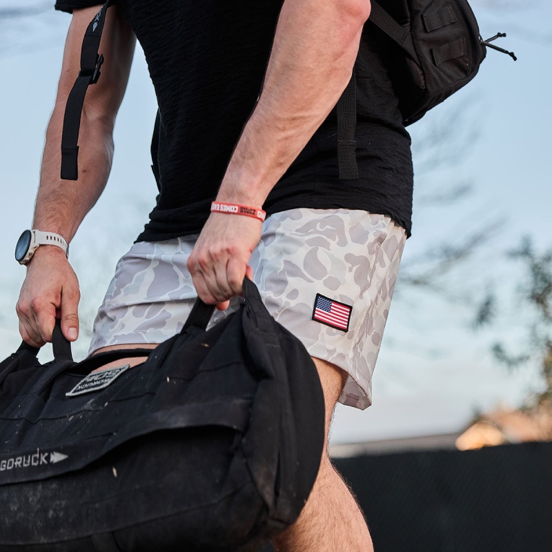 Goruck Indestructible Training Length 5 Shorts Men Camo | DE-IDN350974