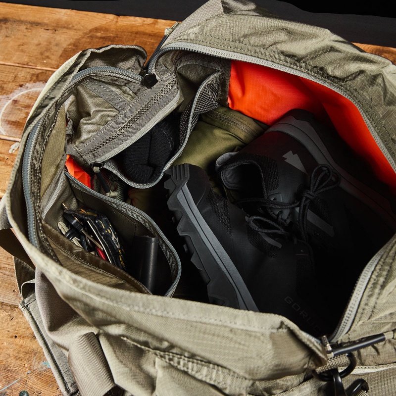 Goruck Kit Bag / Shoe Compartment Ripstop ROBIC® (Includes Shoulder Strap) Bags Accessories Grey / Orange | DE-JZT756304