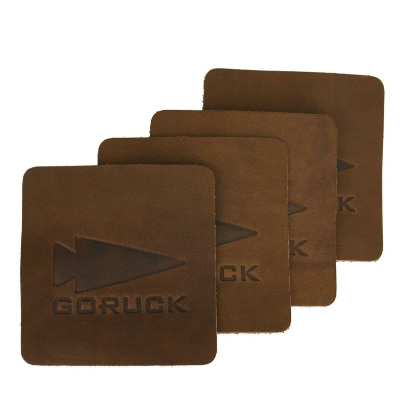 Goruck Leather Spearhead Coaster Set (4x) Accessories Accessories Brown | DE-DRP052798