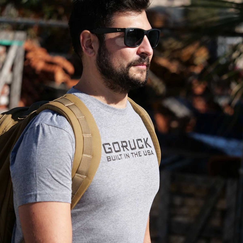 Goruck Reverse Flag T-Shirt Men Grey | DE-PZN169470