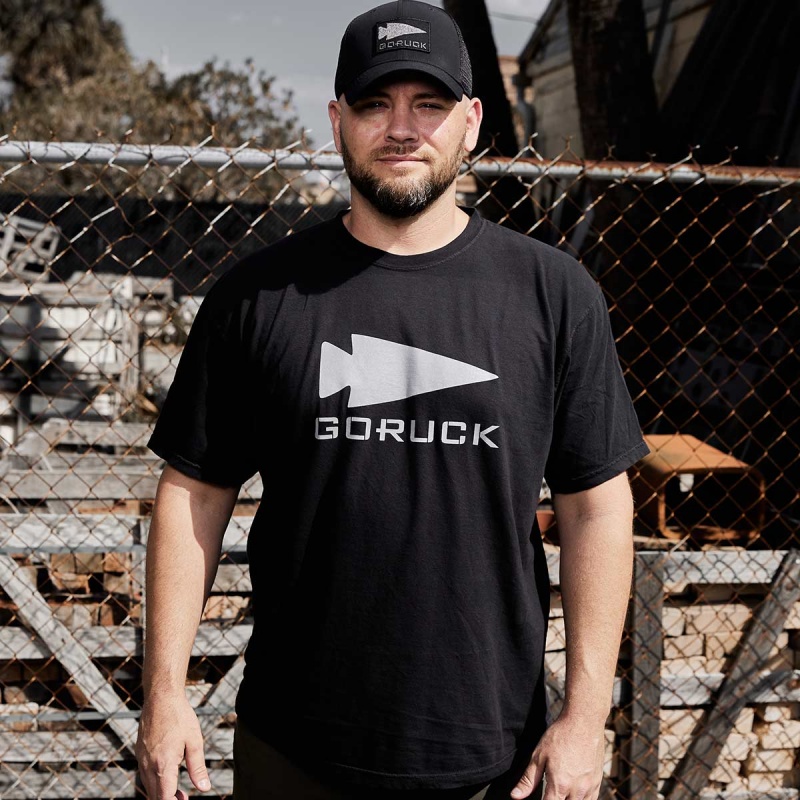 Goruck Spearhead Heavyweight T-Shirt Men Black | DE-LDF357219