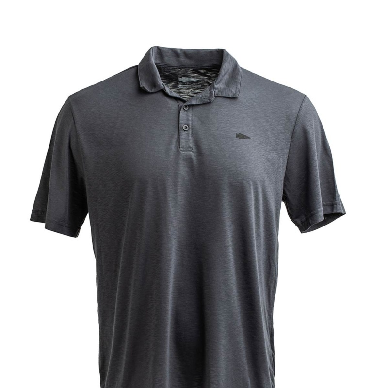 Goruck The Field Polo T-Shirt Men Deep Grey | DE-JRQ321795