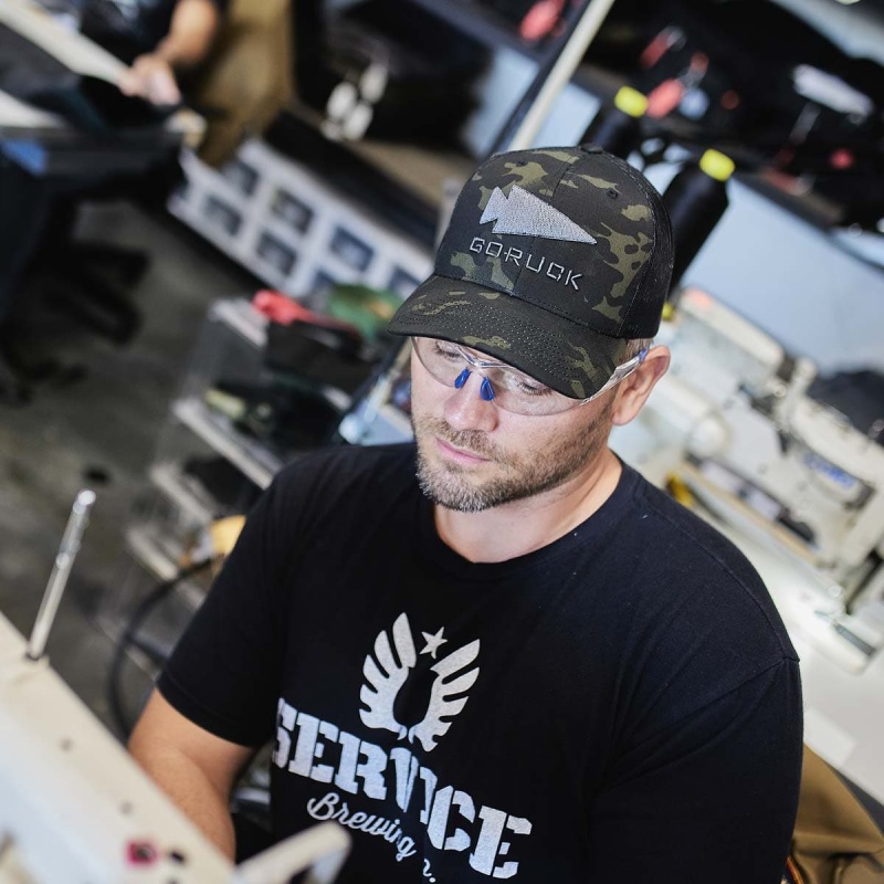 Goruck Trucker Snapback Hat Accessories Black | DE-ERL760438