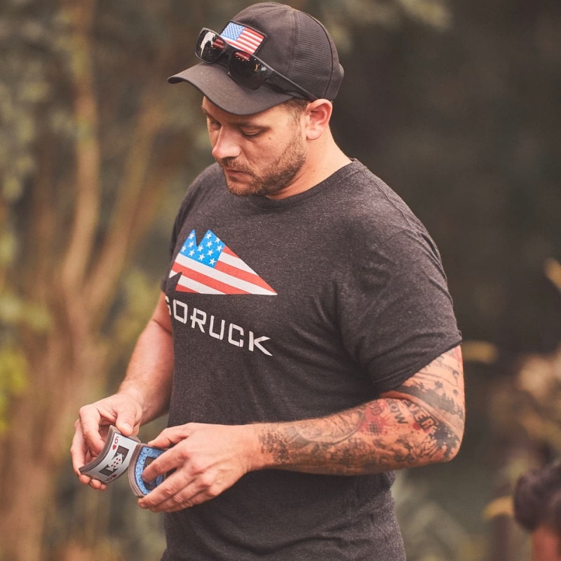 Goruck USA T-Shirt Men Black | DE-ZIC691574