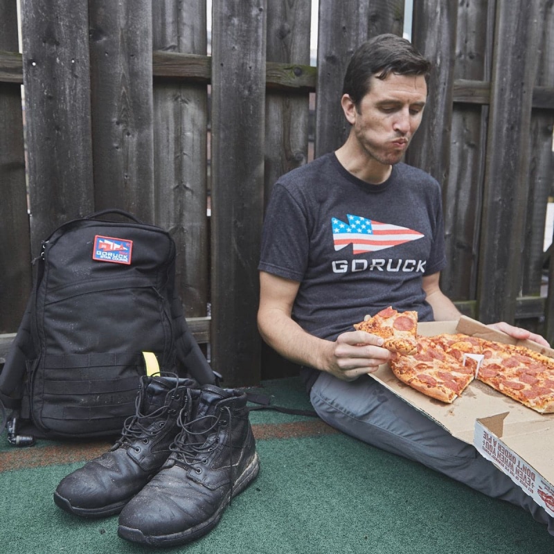 Goruck USA T-Shirt Men Black | DE-ZIC691574